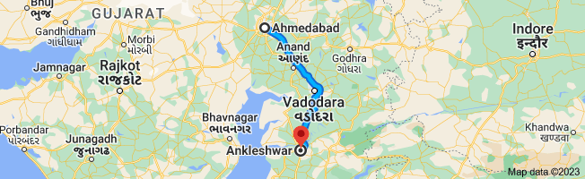 ahmedabad to ankleshwar distace