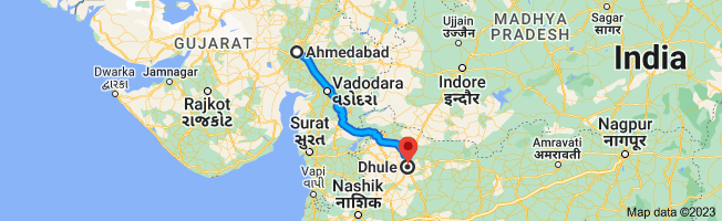 ahmedabad to dhule distace